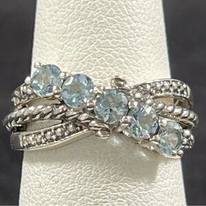 Pastel Blue Topaz Sterling Silver Ring